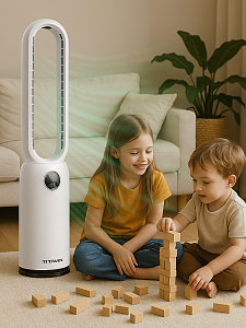 Вентилятор напольный 91см безлопастной с пультом TITAVIN TI-FFW002